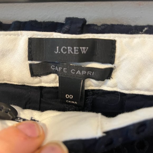 J. CREW | Women's Cafe Capri Pants Blue Size 00 - Picture 3 of 12